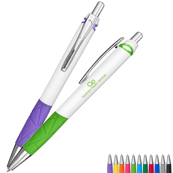 Galaxy Retractable Ballpoint Pen w/Rubber Grip