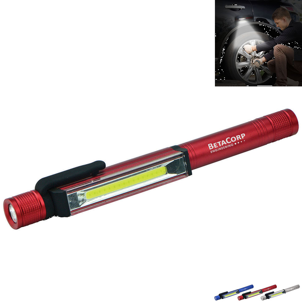 Magnetic Clip-On COB Dual Flashlight