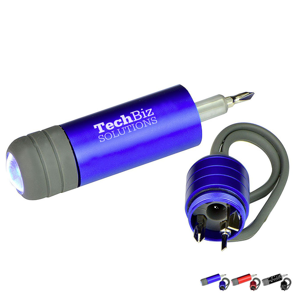 Silicone Strap Flashlight & Screwdriver