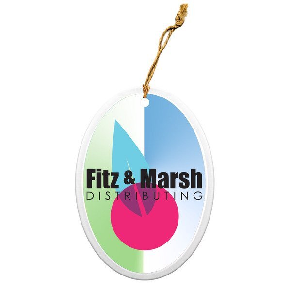 Oval Glass Ornament
