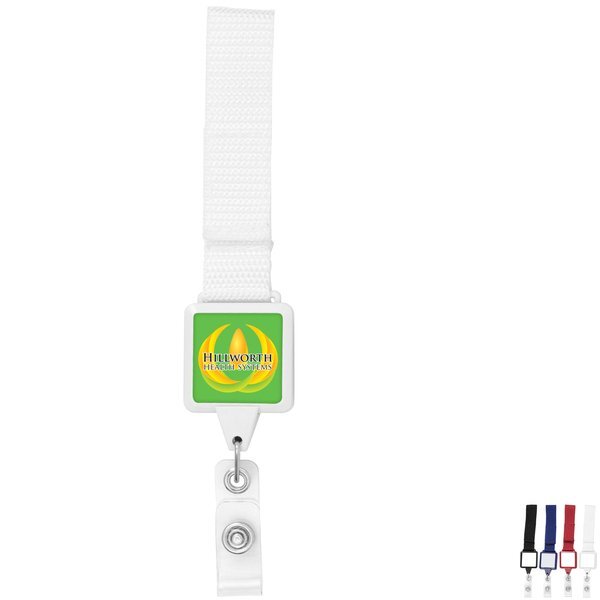 Square Strap 2 Reel Retractable Badge Holder