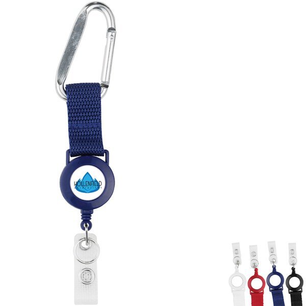 Carabiner Strap 2 Reel Retractable Badge Holder
