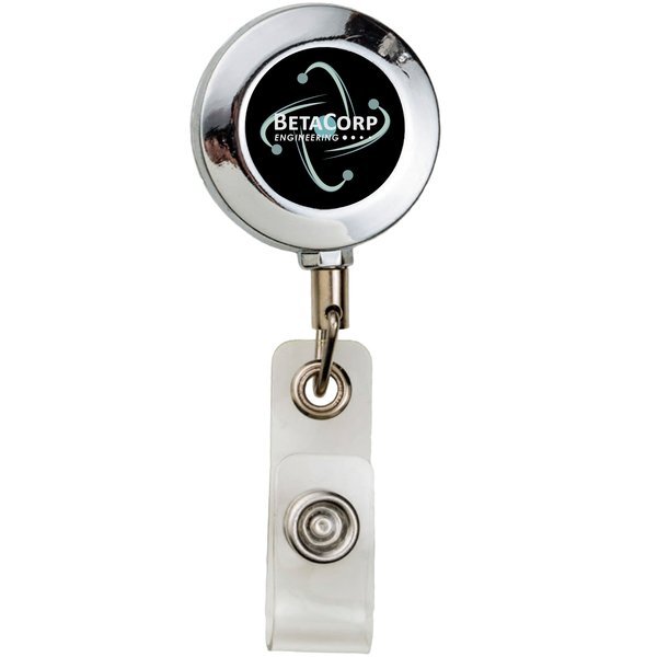 Round Metal Badge Reel, Alligator Clip