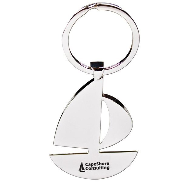 Sailboat Silver Key Chain