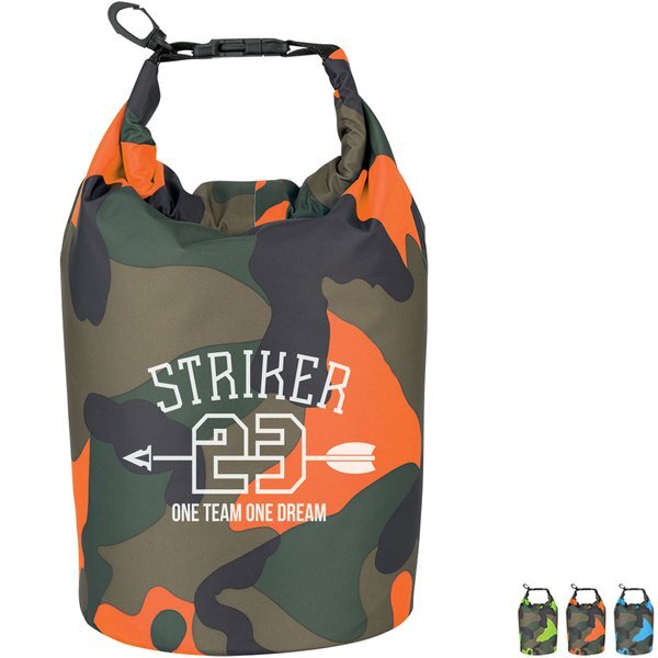 Camo Waterproof Dry Bag, 5 Liters