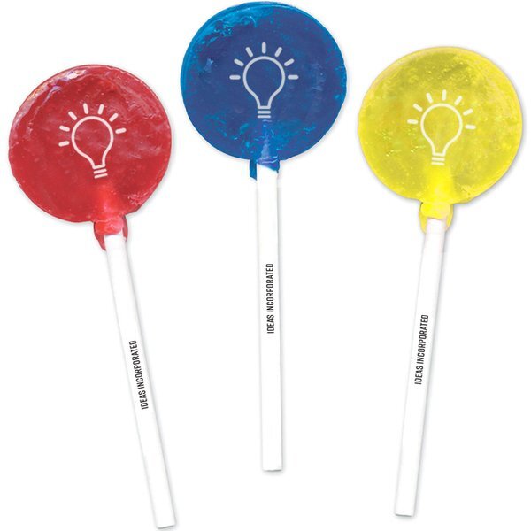 Custom Head Individually Wrapped Lollipop