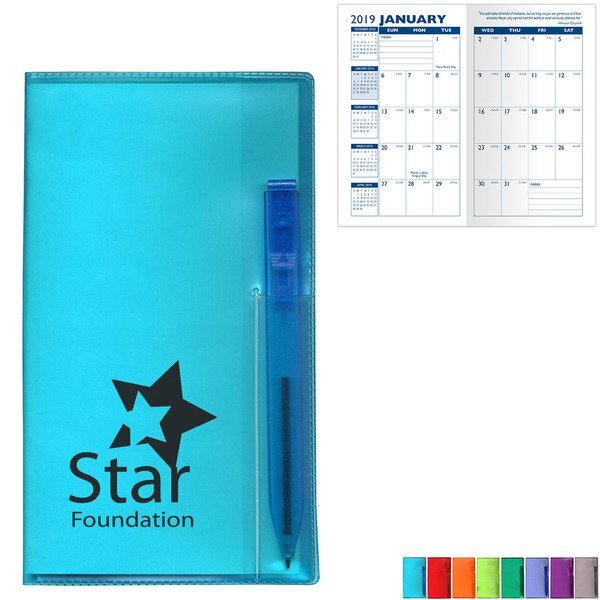 Translucent Monthly Pocket Planner & Pen
