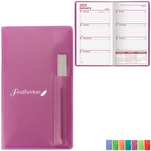 Translucent Weekly Pocket Planner & Pen