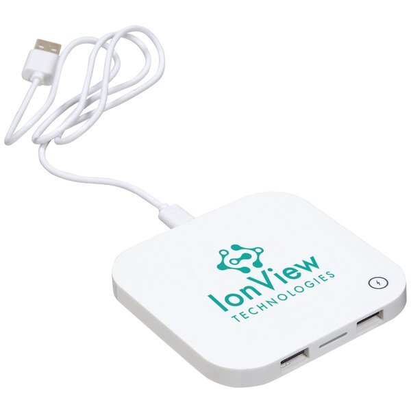 Power Deck Wireless Charger with Dual USB Ports