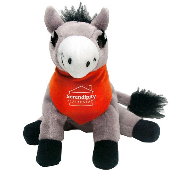 Donkey Plush with Bandana, 7"