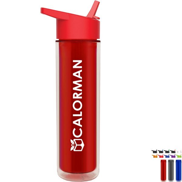 Chiller Insulated Bottle with Flip Straw Lid, 16oz.