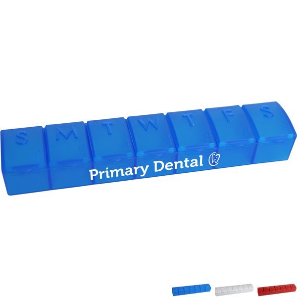 Jumbo 7 Day Pill Case with Raised Letters