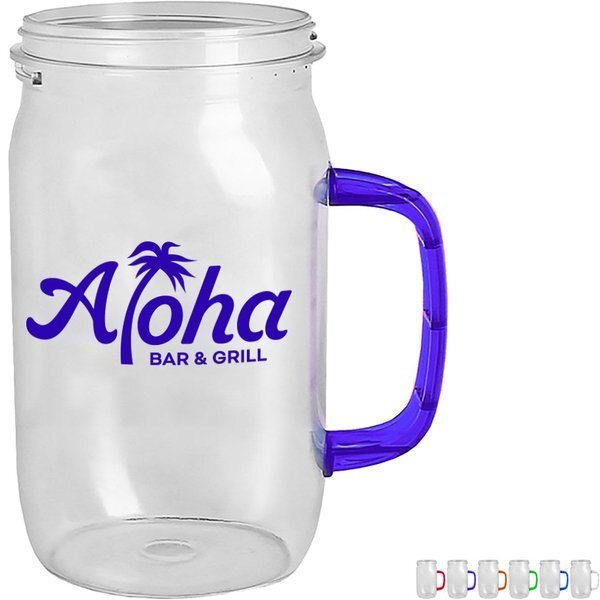 Mason Jar Tumbler with Handle, 27oz.