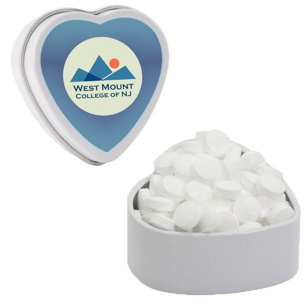 Sugar Free Peppermints in Small Heart Tin