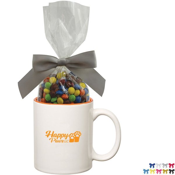 Two-Tone Ceramic Mug w/ Chocolate Littles, 11oz.
