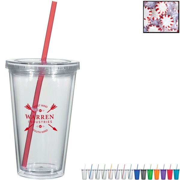 Double Wall Tumbler w/ Starlite Mints, 16oz.