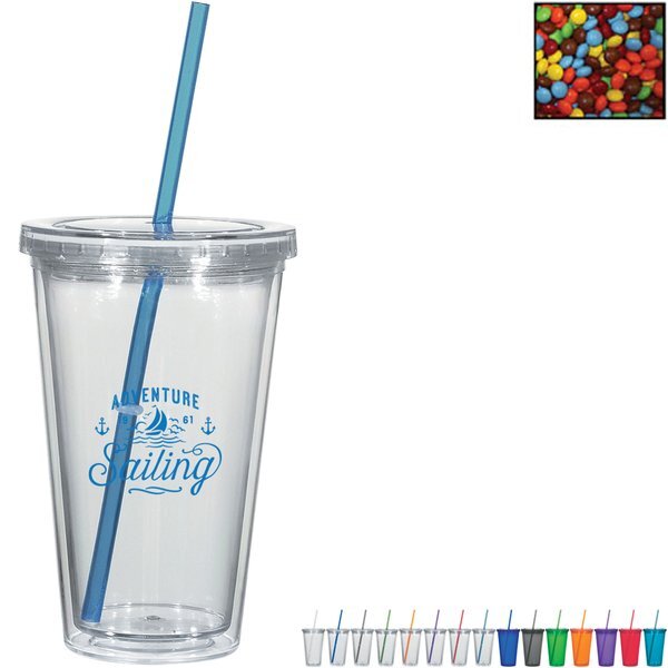 Double Wall Tumbler w/ Chocolate Littles, 16oz.