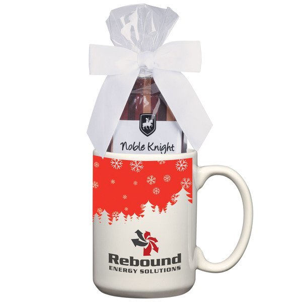 Ceramic Mug w/ Two Cocoa Packs Gift Set, 15oz.