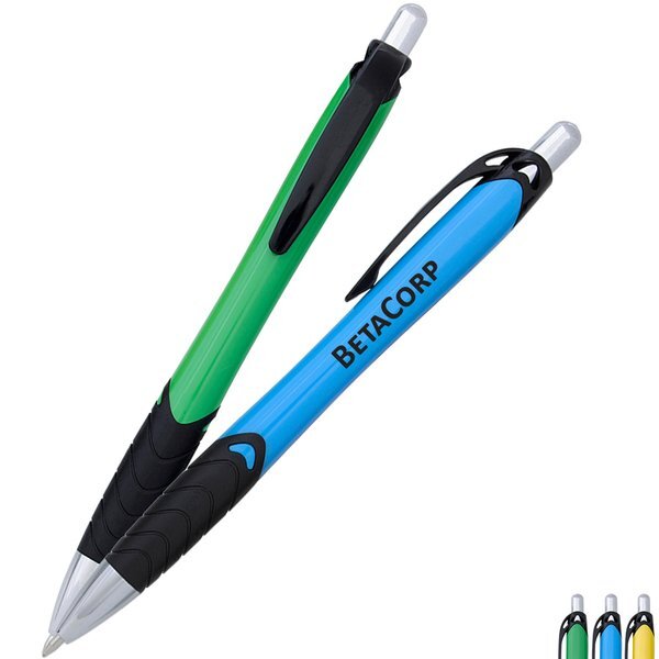 Arden Black Rubber Grip Pen