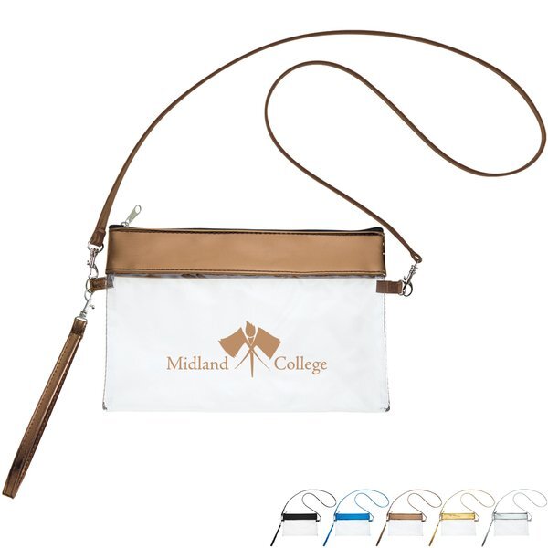 Game Day Clear PVC Wristlet Pouch