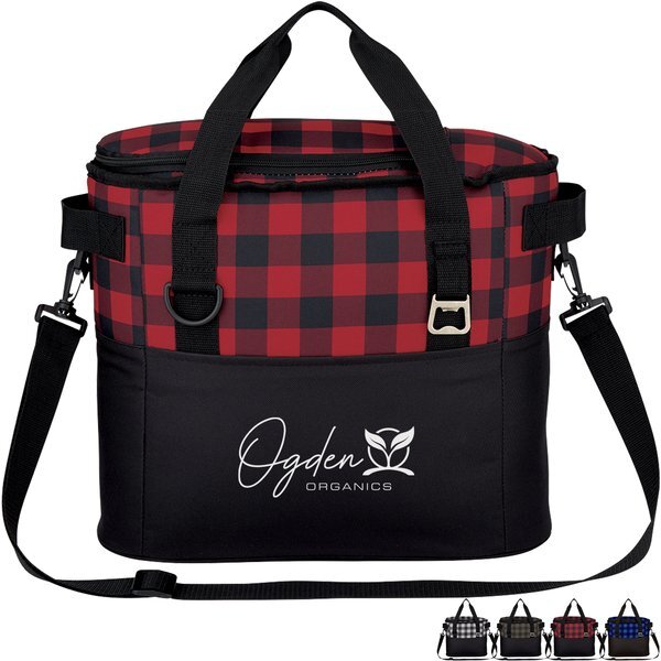 Northwoods Polyester Plaid Cooler Bag