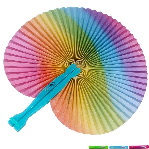 Rainbow Folding Fan