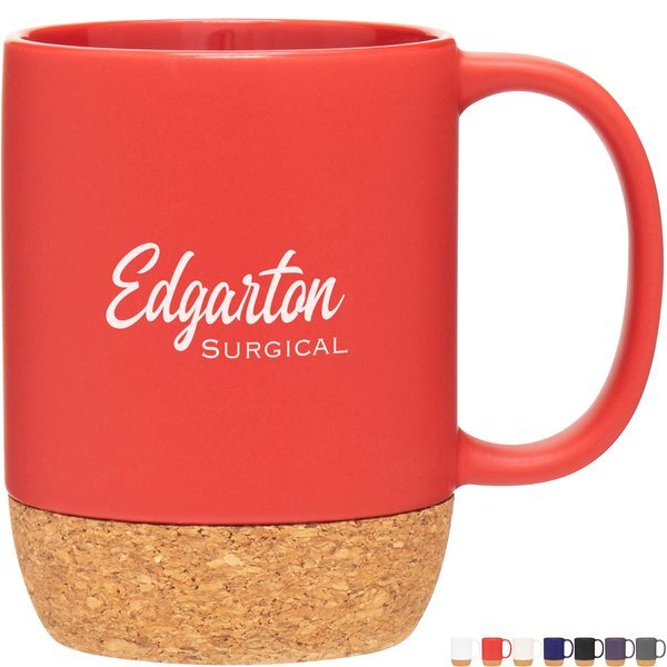 Beck Stoneware Mug w/ Cork, 13oz.
