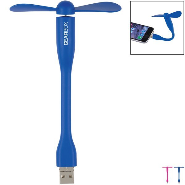 Mini USB Fan w/ Three-Way Connector