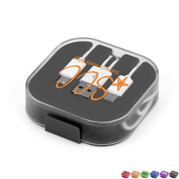 Charging Cable 3 Piece Set with Phone Holder