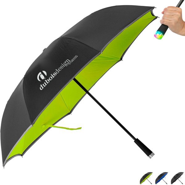 Cumulus Reversible LED Light Up Umbrella, 48" Arc