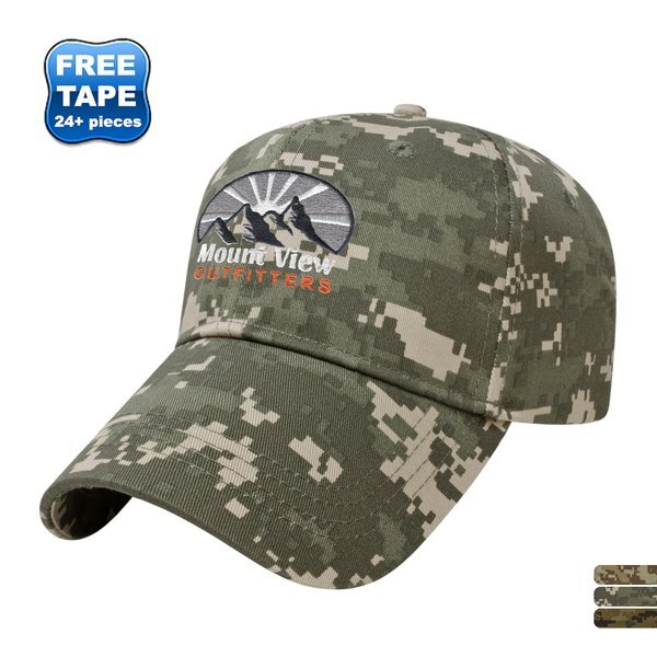 Digital Camo Twill Constructed Cap