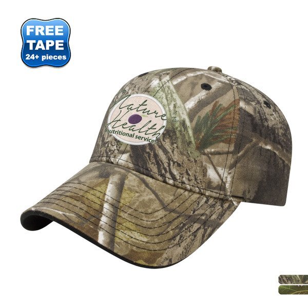 Two Tone Camo Twill Constructed Cap