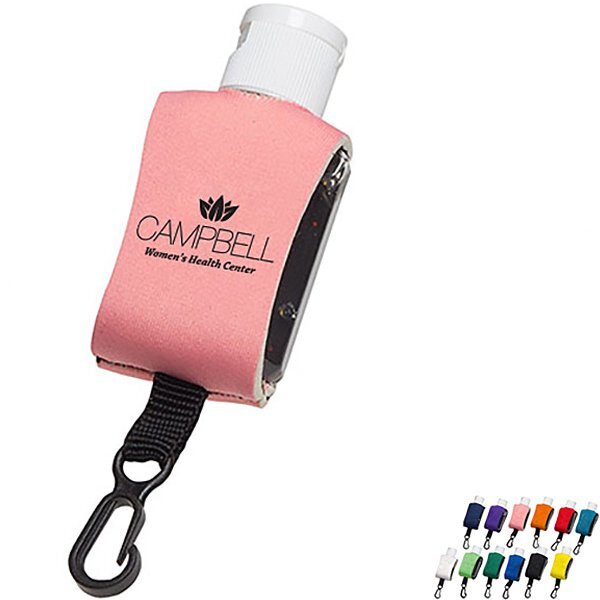 Cozy Clip Moisture Bead Hand Sanitizer in Neoprene Sleeve, 1oz.