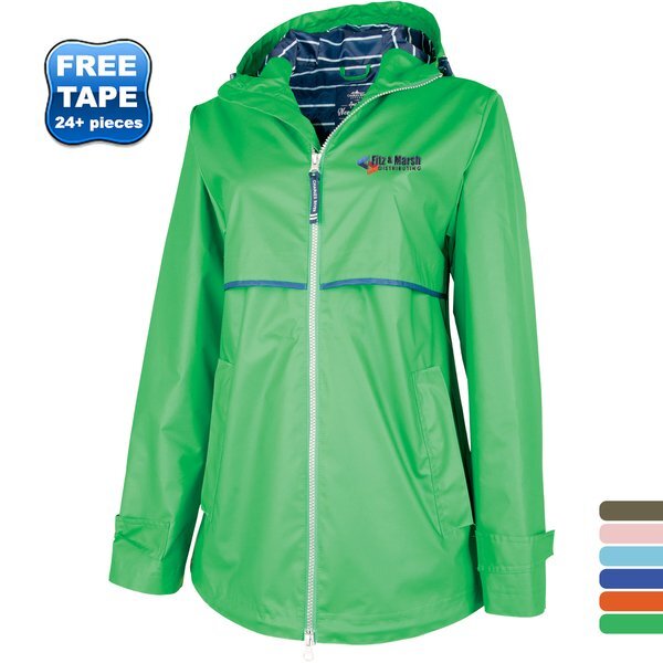 Charles River® New Englander Ladies' Print Lined Rain Jacket