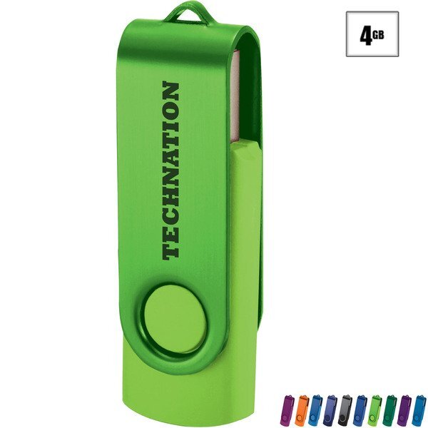 Rotate Two Tone USB Flash Drive, 4GB