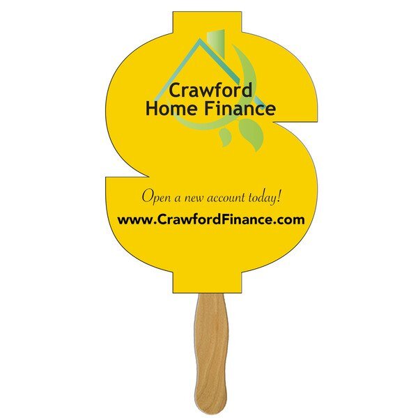 Dollar Sign Hand Fan