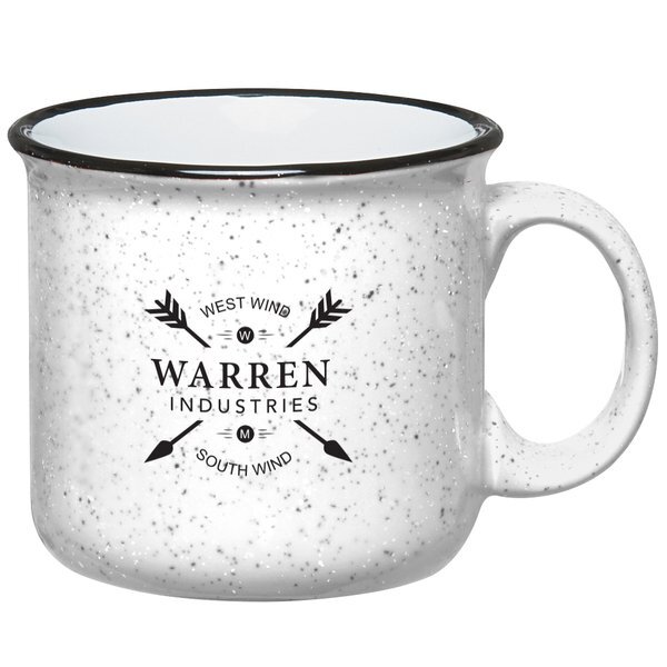 Campfire Speckled Ceramic Mug, 15oz. - White
