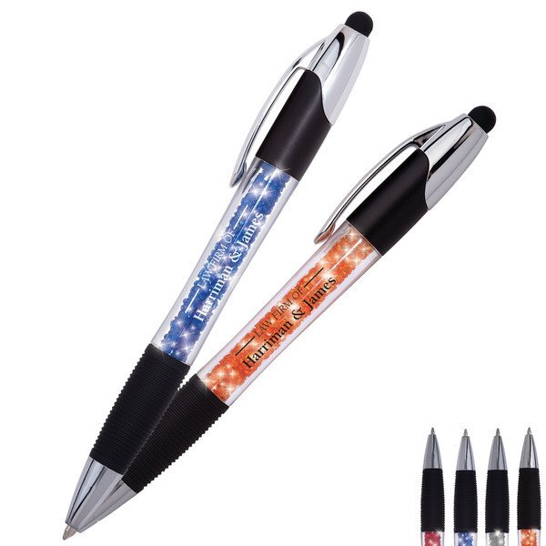 Geode Illuminated Twist Action Ballpoint Pen & Stylus