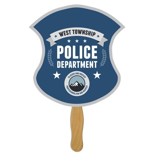 Badge Hand Fan