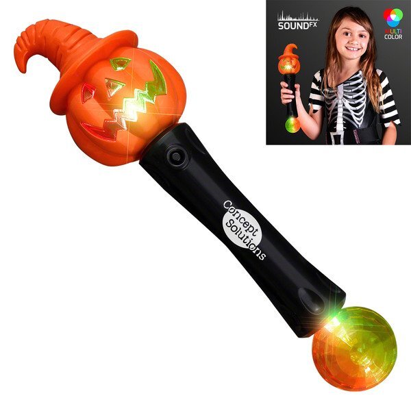 Witchy Halloween Pumpkin LED Sound & Light Wand