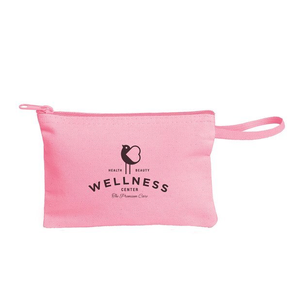 Poptart To Go Pink Cotton Canvas Wristlet Wallet