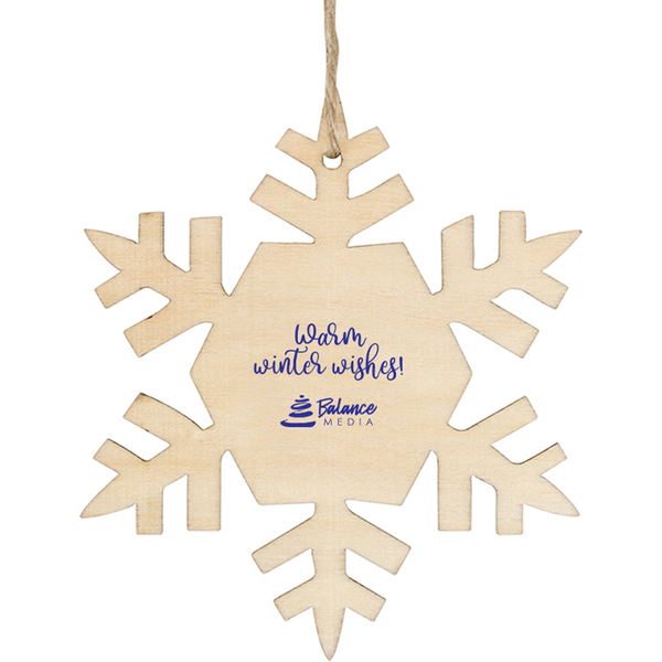 Wood Snowflake Ornament