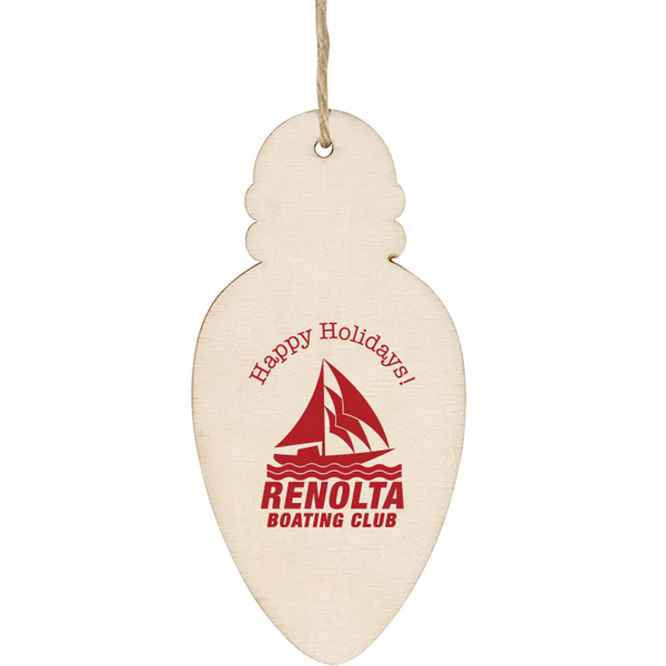 Wood Bulb Ornament - CLOSEOUT!