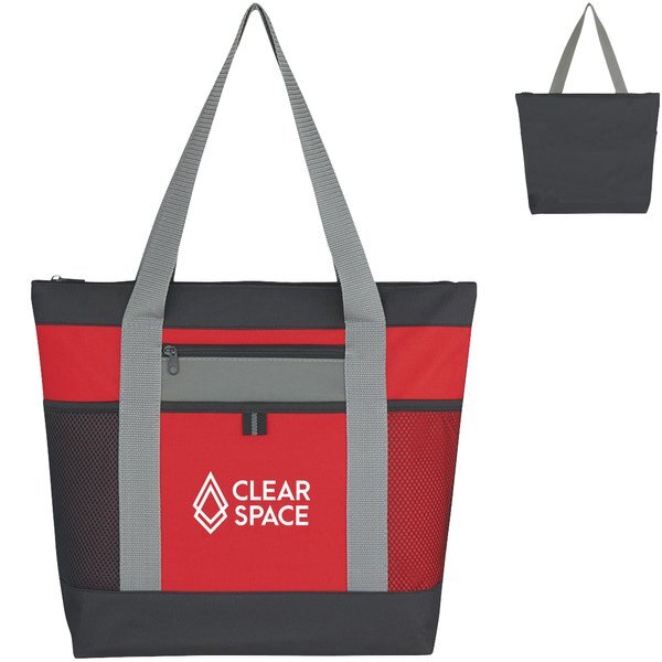 Tri-Color Polyester Tote Bag