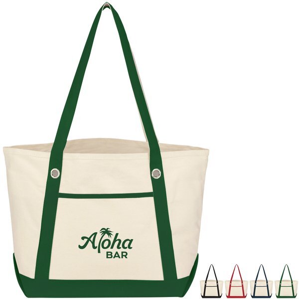 Medium Cotton Canvas Sailing Tote Bag