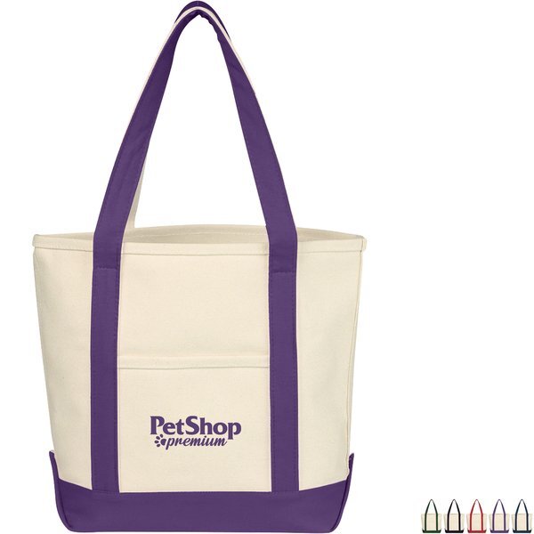 Small Heavy Cotton Canvas Boat Tote Bag
