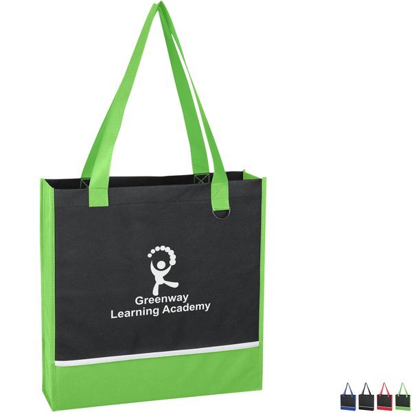 Non-Woven Black Accent Tote Bag
