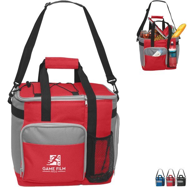 Large 24-Can Polyester Cooler Tote Bag