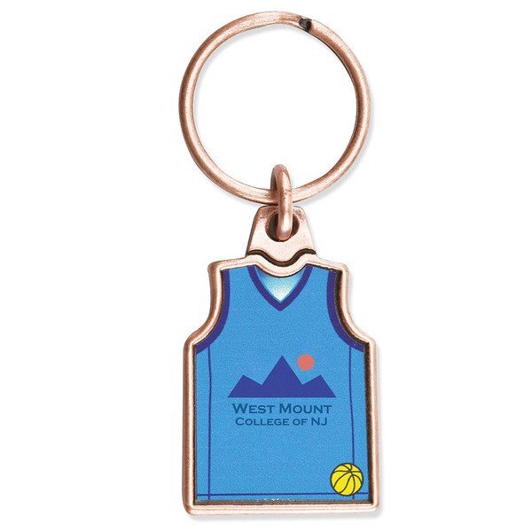 Basketball Jersey Metal Key Chain