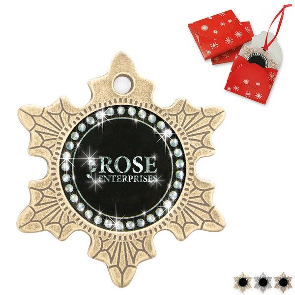 Bling Metal Snowflake Holiday Ornament